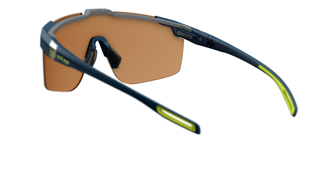 evil eye speedsense II Sportbrille – dark blue matt – LST® VARiO blue-green M – Rückansicht