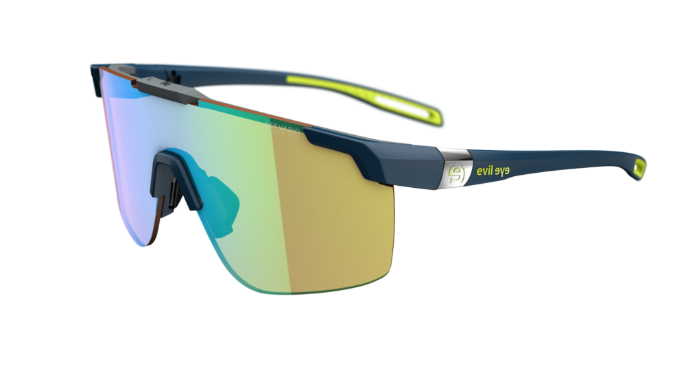 evil eye speedsense II Sportbrille – dark blue matt – LST® VARiO blue-green M – Seitenansicht