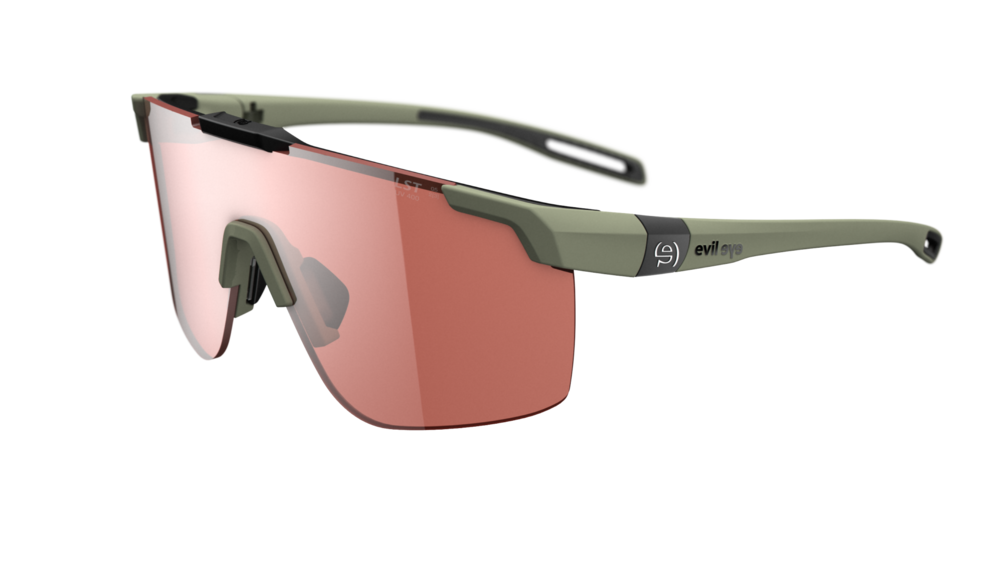 evil eye speedsense II Sportbrille – forest green matt – LST® active silver M – Seitenansicht