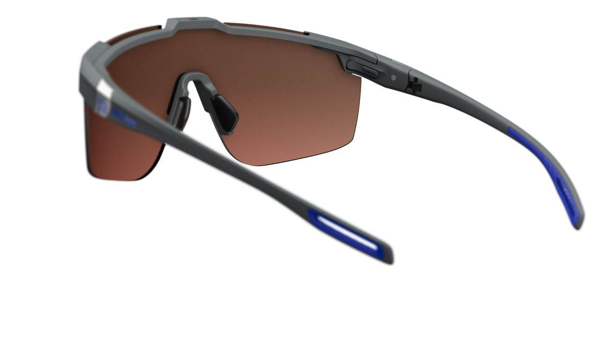 evil eye speedsense II Sportbrille – dark grey matt – LST® active blue M – Rückansicht