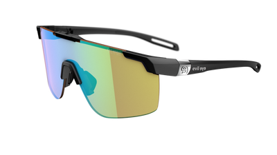 evil eye speedsense II Sportbrille – black matt – LST® VARiO blue-green M – Seitenansicht