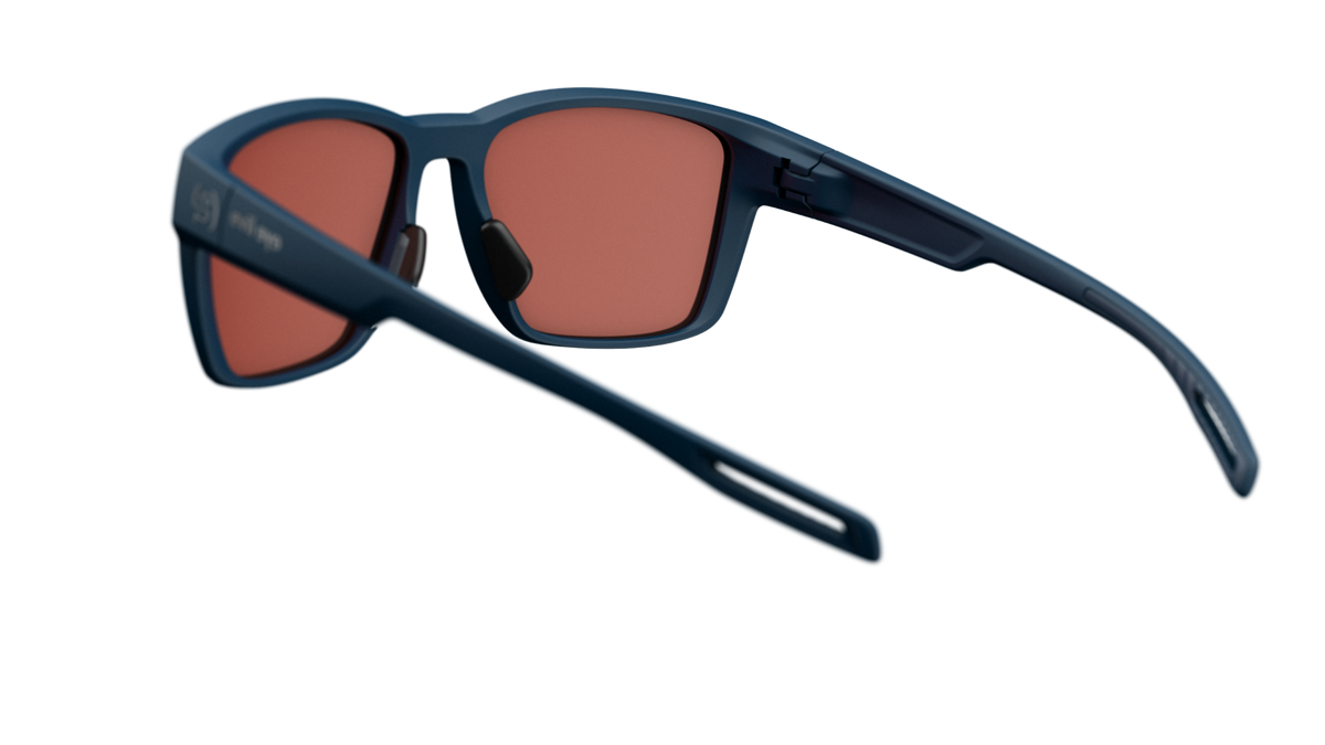 evil eye flare Sportbrille – dark blue matt – LST® active silver M – Rückansicht