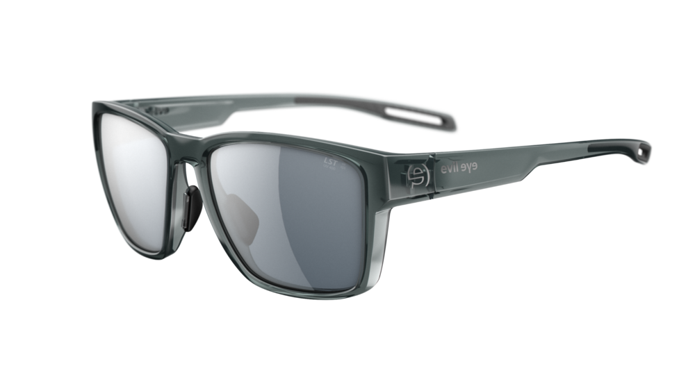 evil eye flare Sportbrille – aqua grey transparent – LST® grey silver M – Seitenansicht