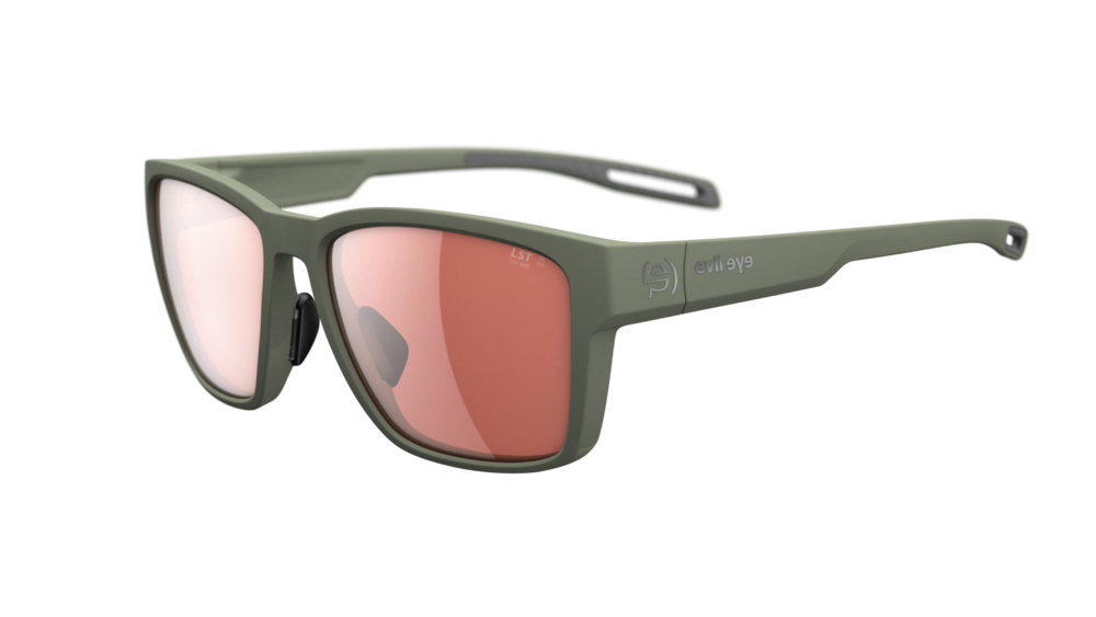 evil eye flare Sportbrille – forest green matt – LST® active silver M – Seitenansicht