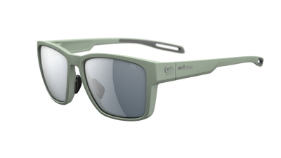 evil eye flare Sportbrille – smoke green matt – LST® grey silver M – Seitenansicht