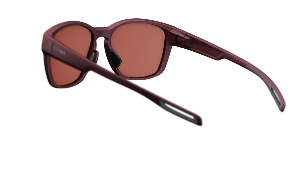evil eye mira Sportbrille – dark red matt – LST® active silver M – Rückansicht