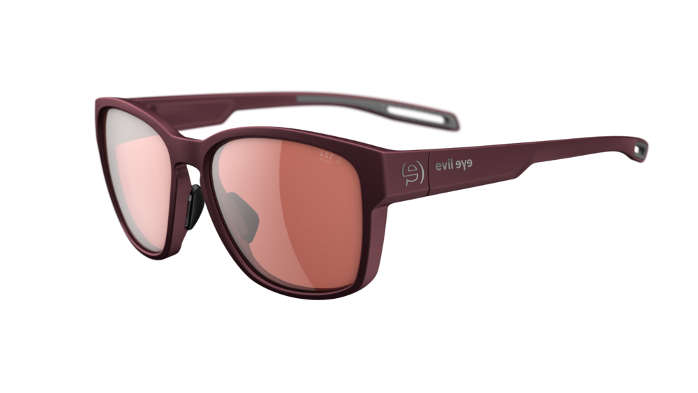 evil eye mira Sportbrille – dark red matt – LST® active silver M – Seitenansicht