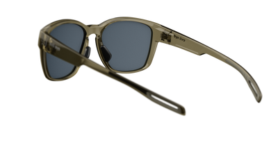 evil eye mira Sportbrille – olive transparent – LST® grey silver M – Rückansicht