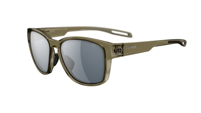 evil eye mira Sportbrille – olive transparent – LST® grey silver M – Seitenansicht
