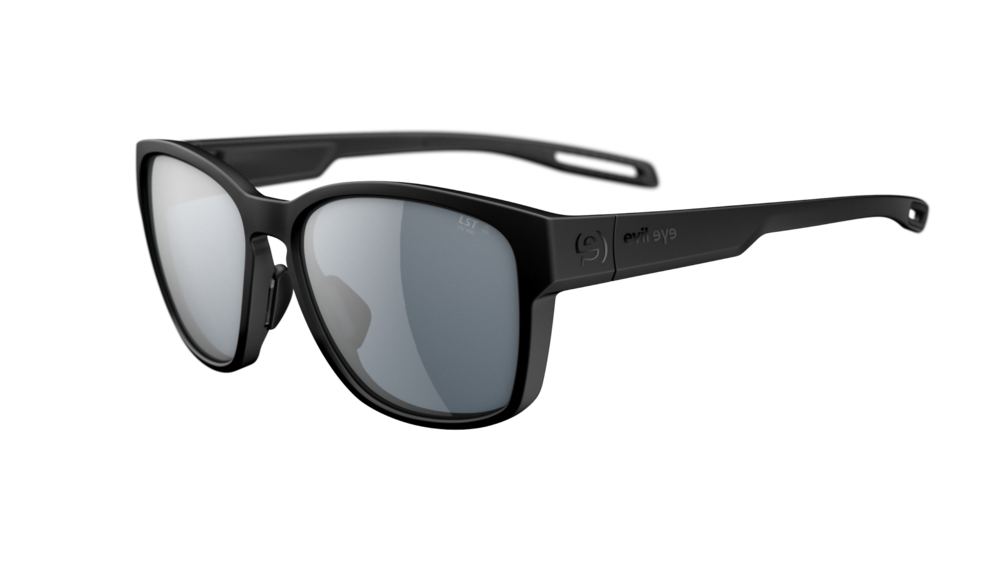 evil eye mira Sportbrille – black matt – LST® grey silver M – Seitenansicht