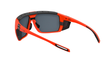 evil eye stormline pro Sportbrille – neon orange matt – LST® grey silver M – Rückansicht