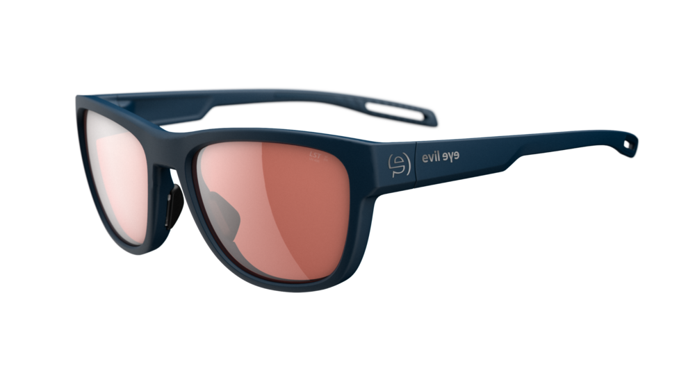 evil eye reef Sportbrille – dark blue matt – LST® active silver M – Seitenansicht