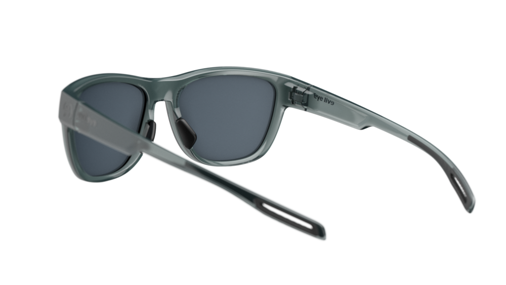 evil eye reef Sportbrille – aqua grey transparent – LST® grey silver M – Rückansicht