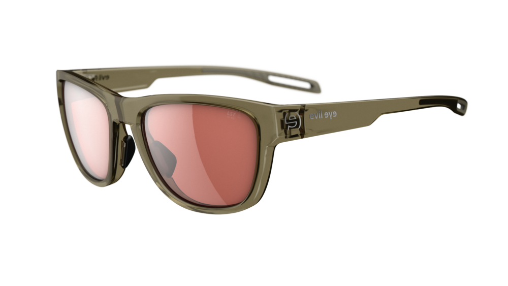 evil eye reef Sportbrille – olive transparent – LST® active silver M – Seitenansicht