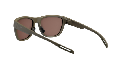 evil eye reef Sportbrille – khaki matt – LST® contrast silver M – Rückansicht
