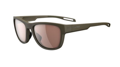 evil eye reef Sportbrille – khaki matt – LST® contrast silver M – Seitenansicht