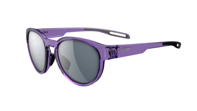 evil eye terra Sportbrille – violet transparent – LST® grey silver M – Seitenansicht