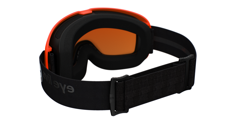 evil eye peaksight Skibrille – neon orange matt – LST® active silver M light – Rückansicht