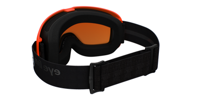 evil eye peaksight Skibrille – neon orange matt – LST® active silver M light – Rückansicht