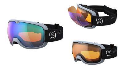 evil eye peaksight Skibrille – moonstone grey matt – LST® VARiO blue-green M light – Seitenansicht