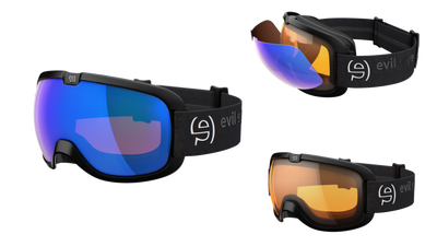 evil eye peaksight Skibrille – black matt – LST® active blue M light – Seitenansicht
