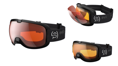 evil eye peaksight Skibrille – black matt – LST® active silver M light – Seitenansicht