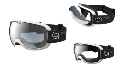 evil eye peaksight cl Skibrille – white matt – LST® grey silver M light – Seitenansicht