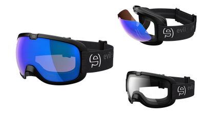evil eye peaksight cl Skibrille – black matt – LST® active blue M light – Seitenansicht