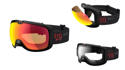 evil eye peaksight cl Skibrille – black matt – LST® active red M light – Seitenansicht