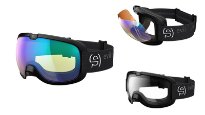 evil eye peaksight cl Skibrille – black matt – LST® VARiO blue-green M light – Seitenansicht