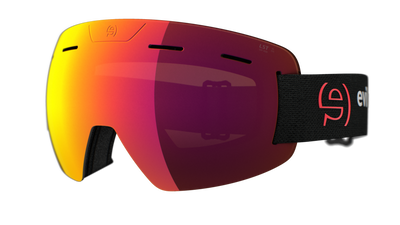 evil eye peaklite Skibrille – black matt – LST® active red M – Seitenansicht