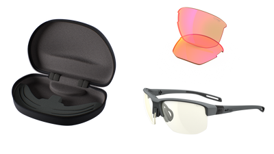 evil eye elate.t package Sportbrillen-Set – dark grey matt – e-sport – Seitenansicht